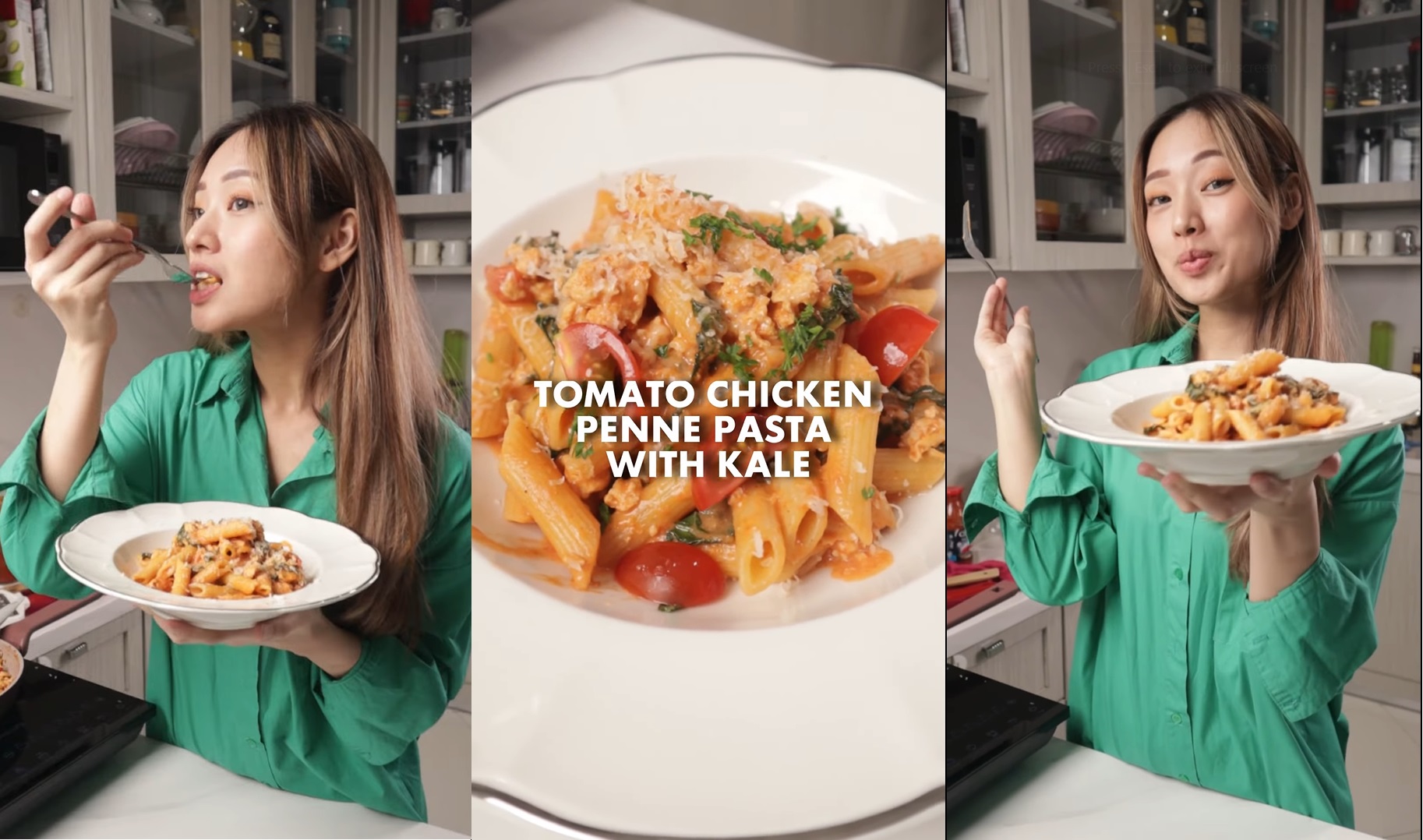 Valerie Taniaty Bagikan Resep Tomato Chicken Penne Pasta with Kale