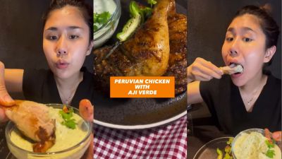 Simple! Ini Dia Resep Ayam Panggang Khas Peru dengan Saus Aji Verde ala Machelwie!