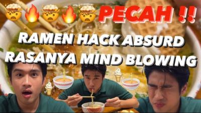 Review Perpaduan Makanan Aneh, Victor Agustino Cobain Mie Ramen Pakai Es Krim Vanila!