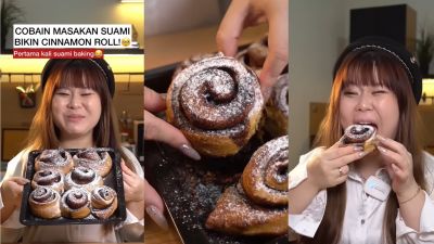 Vinny Laurencia Akui Cinnamon Roll Buatan Suaminya Lezat Meski Bentuknya Tidak Meyakinkan!