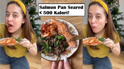 Resep Lunch Box Pan Seared Salmon Rendah Kalori dan Tinggi Protein ala Stefani Horison!