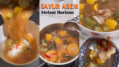 Resep Membuat Sayur Asem Segar ala Stefani Horison, Dijamin Nambah Nasi!